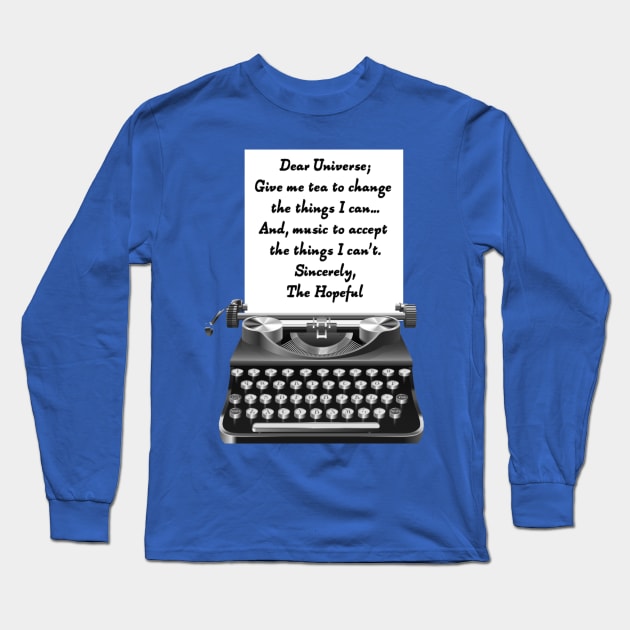 Dear Universe: Tea and Music Long Sleeve T-Shirt by emilybrowncreates